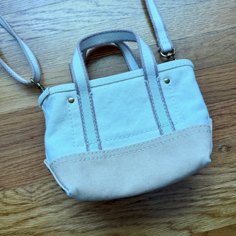 J.Crew mini montauk canvas cream tote crossbody - Picture 3 of 8